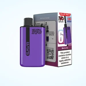 3 هزار پاف IVG | طعم تمشک یخ